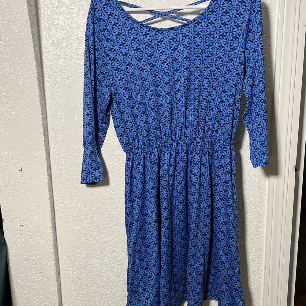 💙Blue Dress!💙 French Grey (buttery soft!) half sleeve, size M